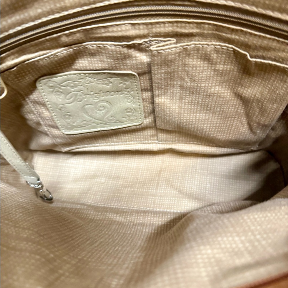 Brighton Natural Straw Tote with Brown Leather Handles - Picture 6 of 8